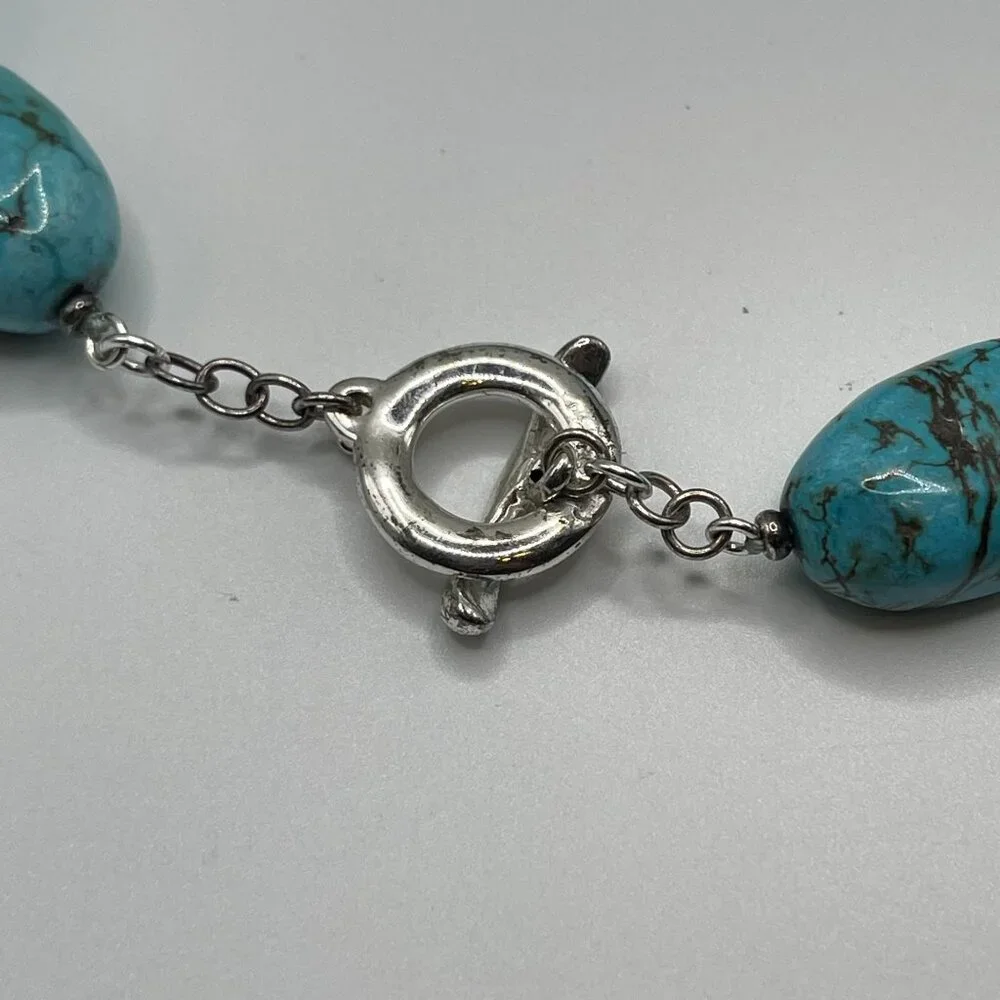 ATI 925 Sterling Silver Turquoise Spiral Pendant Round‎ Stone – Artisan Design